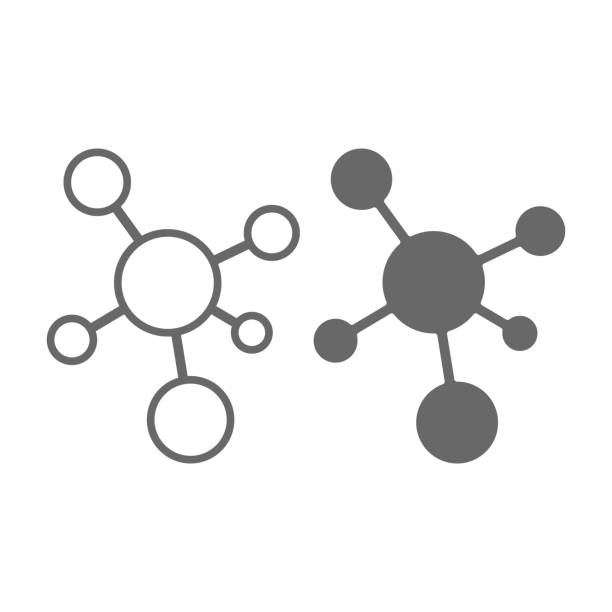 ÐÐµÑÐ°ÑÑ Molecule icon sign isolated on white background molecular structure stock illustrations
