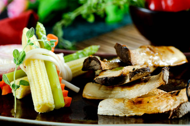 istock Grilled mushrooms with sauce 1009979438