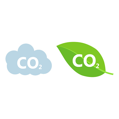 Co2 icon sign isolated on white background