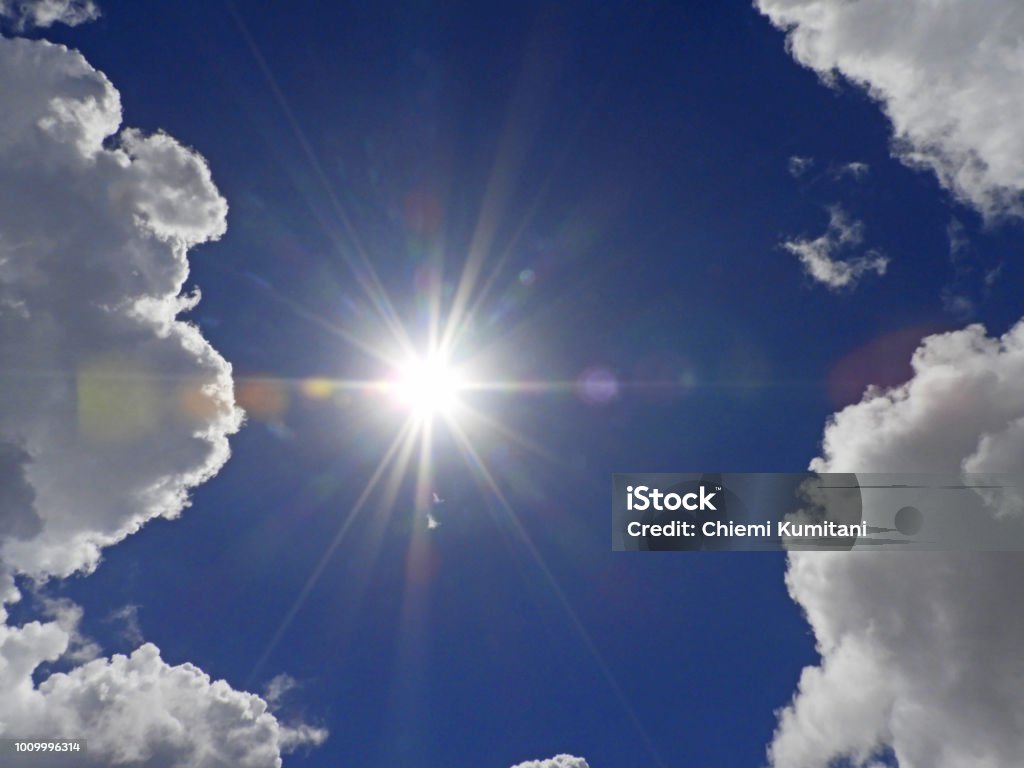 SUN＆Cloud　2 Atmospheric Mood Stock Photo