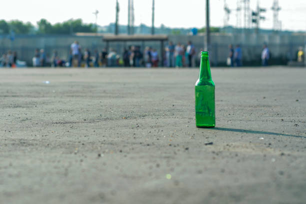istock A bottle of beer under an empty square 1009996646
