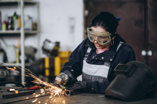 istock Strong woman on hard job 1010007360