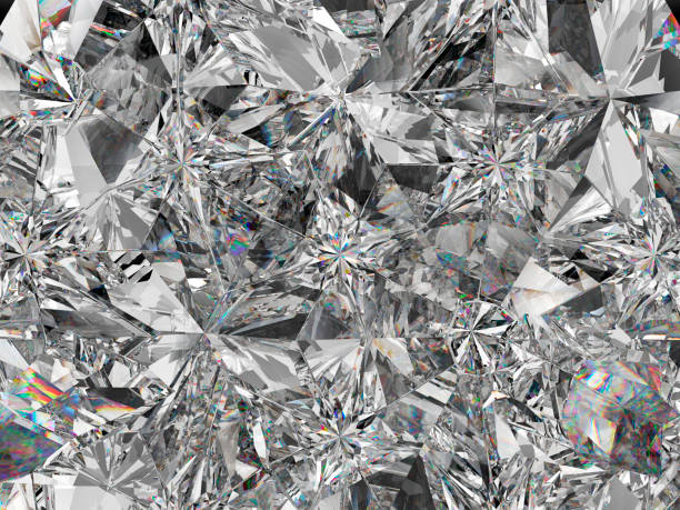 istock diamond structure extreme closeup and kaleidoscope. top view of round gemstone 3d render, 3d illustration 1010011324