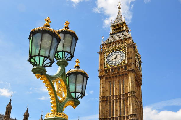 istock Big Ben and street lamp, London, UK 1010011348