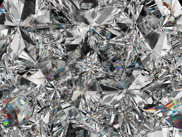 istock diamond structure extreme closeup and kaleidoscope. top view of round gemstone 3d render, 3d illustration 1010011426