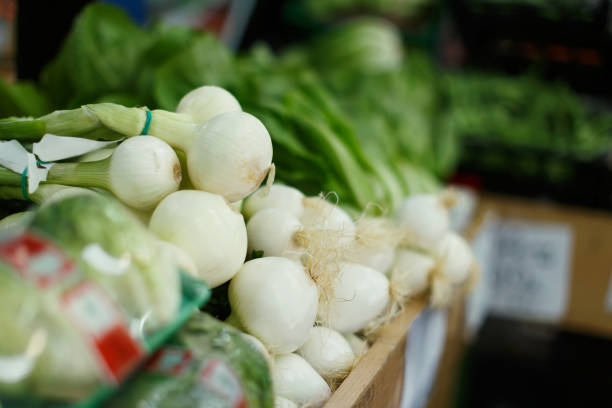 istock Green onions in boxes at supermarket 1010011438