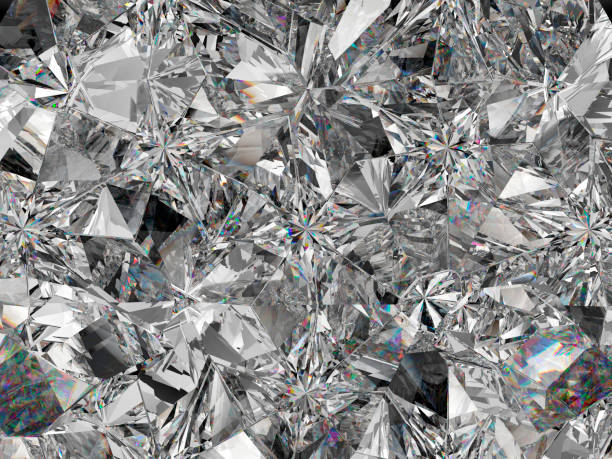 istock diamond structure extreme closeup and kaleidoscope. top view of round gemstone 3d render, 3d illustration 1010011478