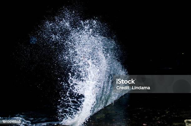 Splashing Wave On The Black Sea Stock Photo - Download Image Now - Spray, Splashing, Water