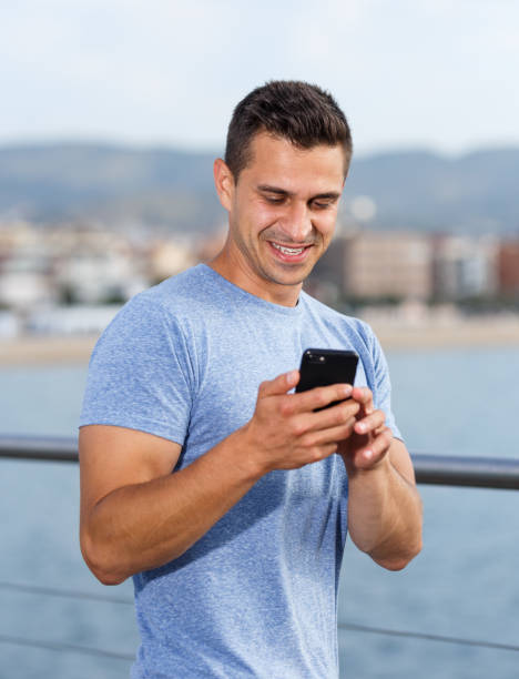 istock Sporty man taking selfie 1010023722