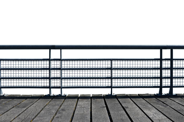 Pontoon railing cropped railing balustrade stock pictures, royalty-free photos & images