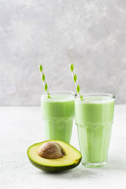istock Clean eating. Avocado smoothie in glass 1010045978