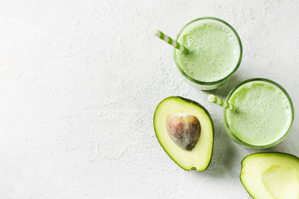 istock Clean eating. Avocado smoothie in glass 1010045990