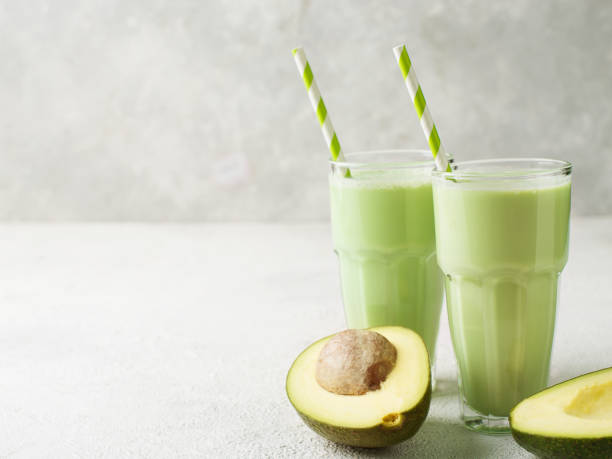 istock Clean eating. Avocado smoothie in glass 1010045992
