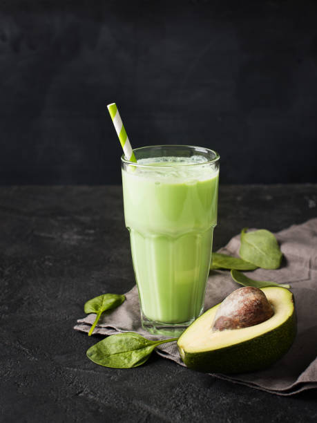 istock Avocado and spinach smoothie in glass 1010046022