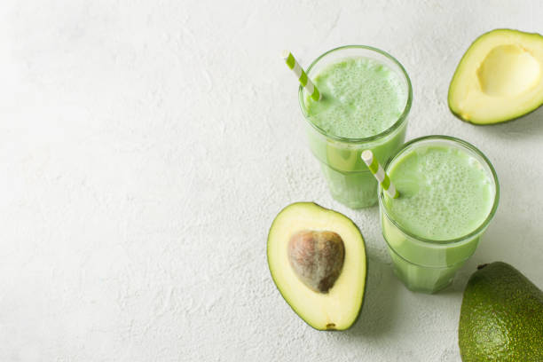 istock Clean eating. Avocado smoothie in glass 1010046068