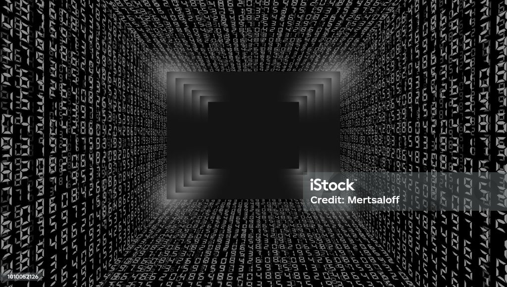 Abstract Illustration Vector Streaming Binary Code Background Stock ...