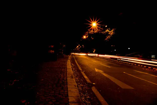 Light Trails in night