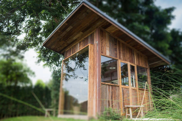 istock Eco friendly suburban street cottage 1010060040