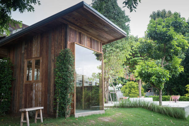 istock Eco friendly suburban street cottage 1010060116