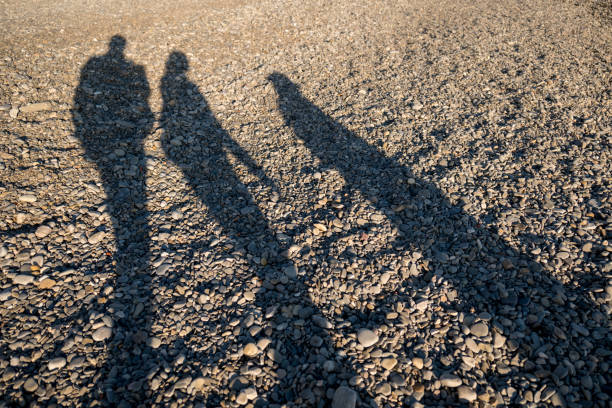 istock Family shadows on beach 1010078156
