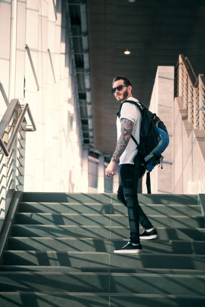 istock Young tattooed man traveller 1010079488
