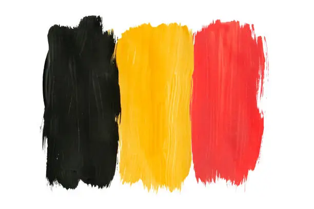 Photo of Painted Belgian flag isolated