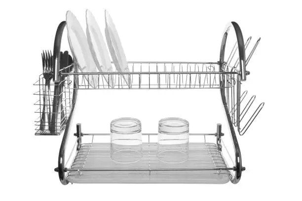 Photo of dish drainer isolated