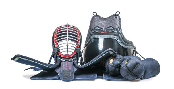protective equipment 'bogu' for Japanese fencing Kendo training protective equipment 'bogu' for Japanese fencing Kendo training kendo stock pictures, royalty-free photos & images