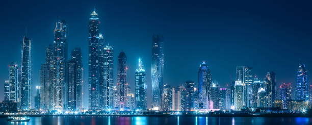 istock Dubai Marina bay view from Palm Jumeirah, UAE 1010099278