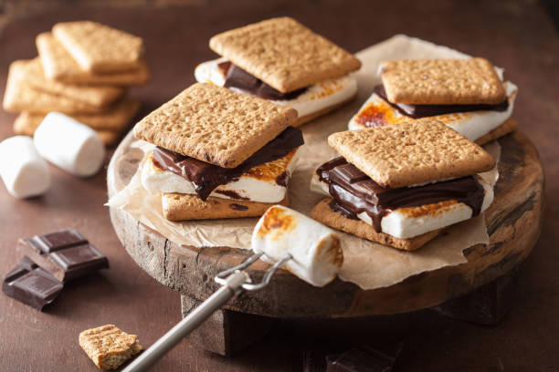 istock homemade marshmallow s'mores with chocolate on crackers 1010110080