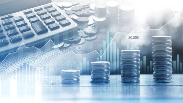istock Stock market or forex trading graph in graphic double exposure concept 1010115878