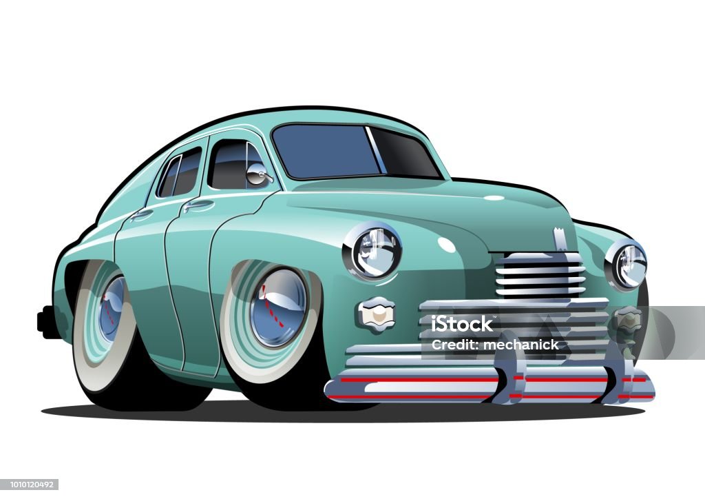 Vector Cartoon Retro Car Stock Illustration - Download Image Now - Vintage  Car, Car Show, Cartoon - iStock