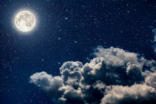 istock backgrounds night sky with stars and moon and clouds 1010141812
