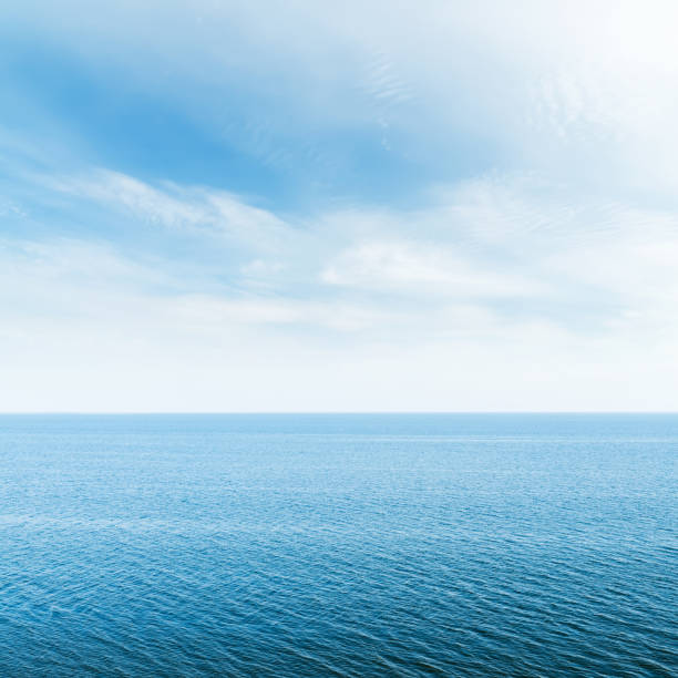 istock blue sky with clouds and aerial view to sea 1010145394