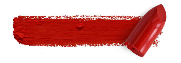 istock Red lipstick bullet smudged isolated 1010145682