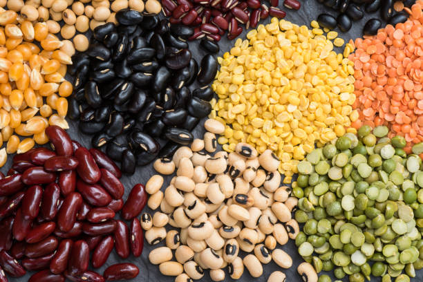 istock Multicolour dried legumes for background, Different dry bean for eating healthy 1010146020