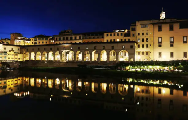 Photo of Florence or Firenze city night landscape Italy