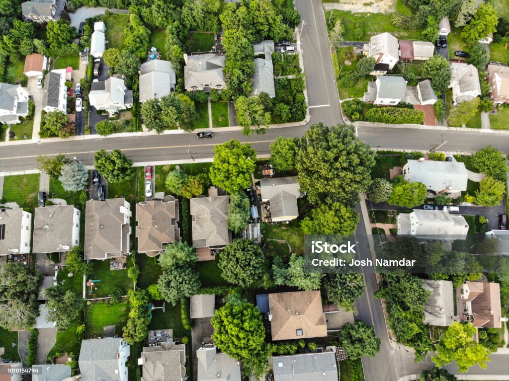 Areal houses Areal Photo of Urban Houses Residential District Stock Photo