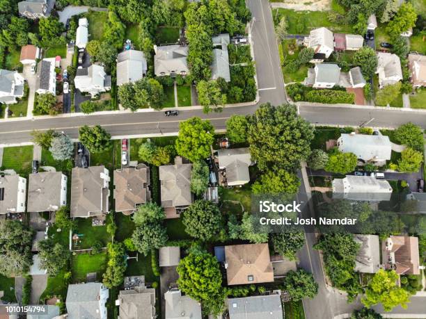 Areal Houses Stock Photo - Download Image Now - Residential District, Aerial View, House