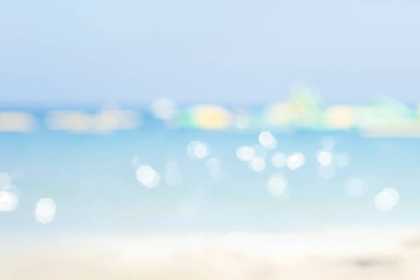 istock bokeh abstraBlurred summer background with lighting bokeh on the seact light background, holiday background for Christmas or New Year 1010165494