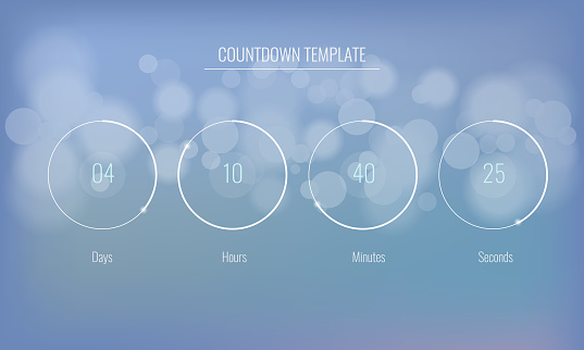Part Of The User Interface Clock Countdown Template For Application ...
