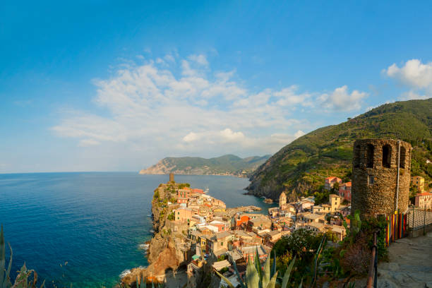 Riomaggiore in Cinque Terre - Italy - architecture background