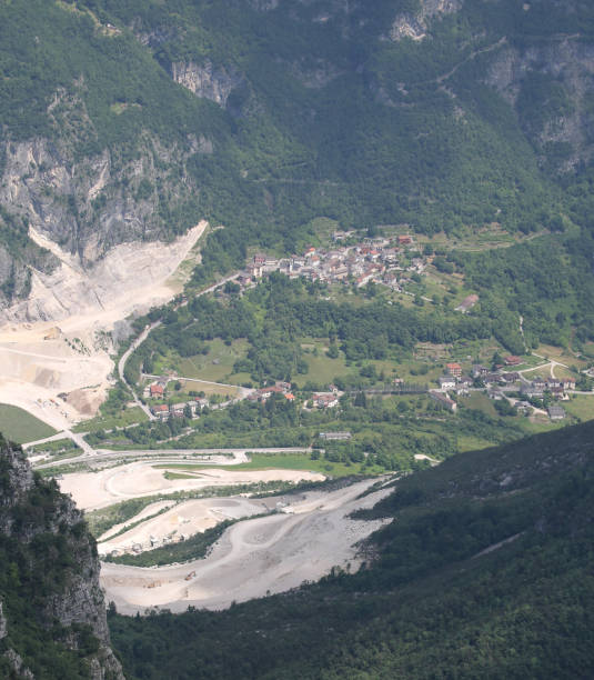 istock village and a quarry in the Valley bottom 1010173164