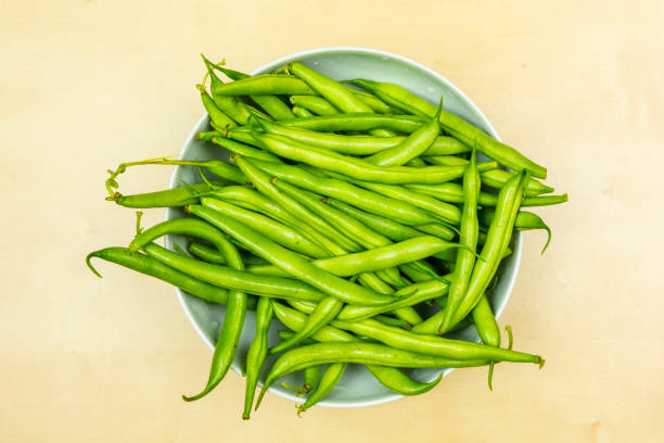 istock Green beans in a bowl. View from above. 1010202650