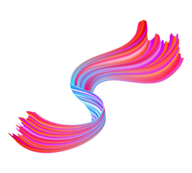 istock Wave liquid shape color element isolated on white background. Brushstroke oil or acrylic digital paint for trendy design . Abstract vector illustration. 1010206654