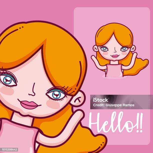 Girl Saying Hello Cartoon Stock Illustration - Download Image Now - Arts  Culture and Entertainment, Cartoon, Cheerful - iStock