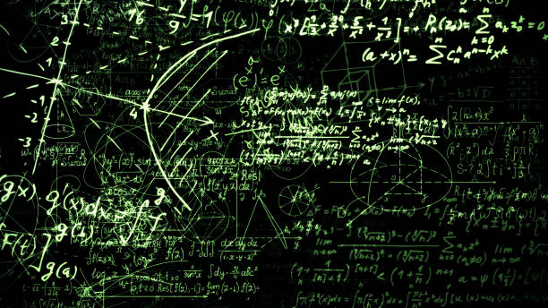 istock 3D rendering of abstract blocks of mathematical formulas located in the virtual space 1010211282