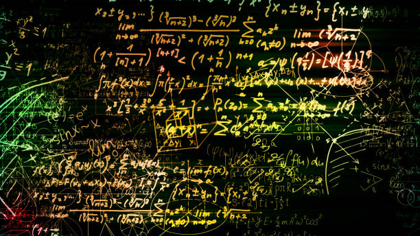 istock 3D rendering of abstract blocks of mathematical formulas located in the virtual space 1010212124