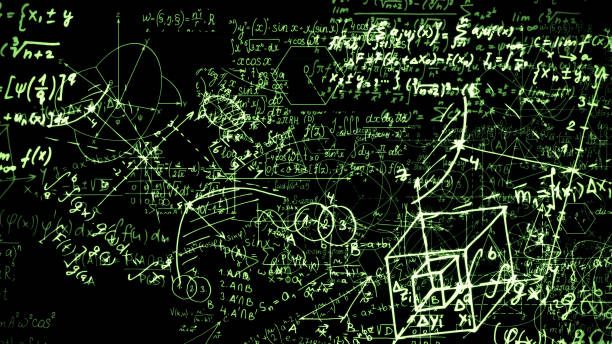 istock 3D rendering of abstract blocks of mathematical formulas located in the virtual space 1010212298