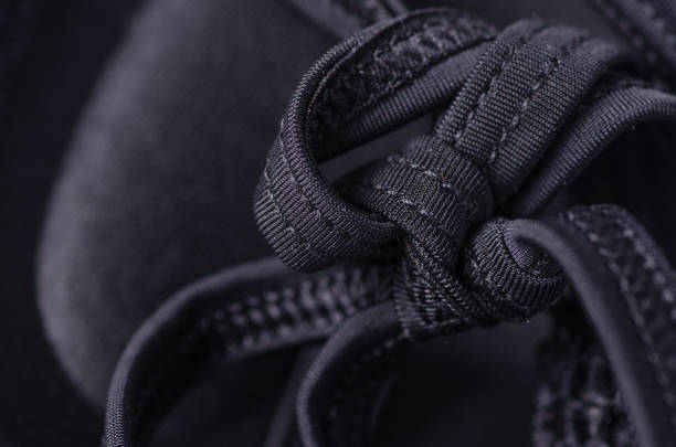 istock Black swimsuit bra push up seams of a string laces 1010215474
